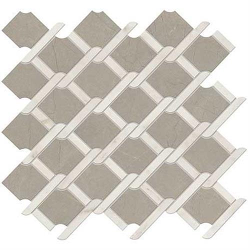 Coliseum Gray & Palazzo White Polished - 14X14.5