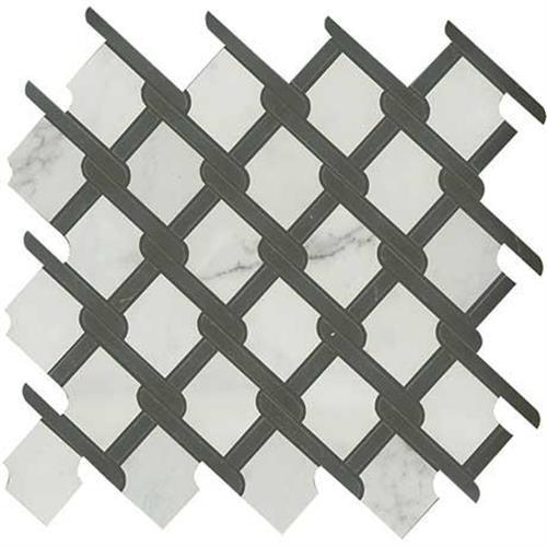 Palazzo White & Centurio Black Polished - 14X14.5