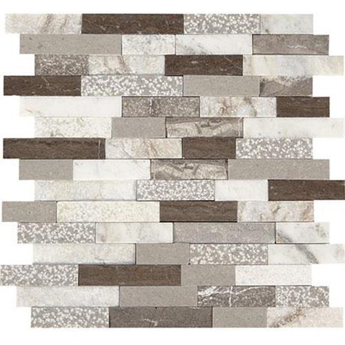 Reverent Taupe Blend Mosaic (Random Linear) - 12X12