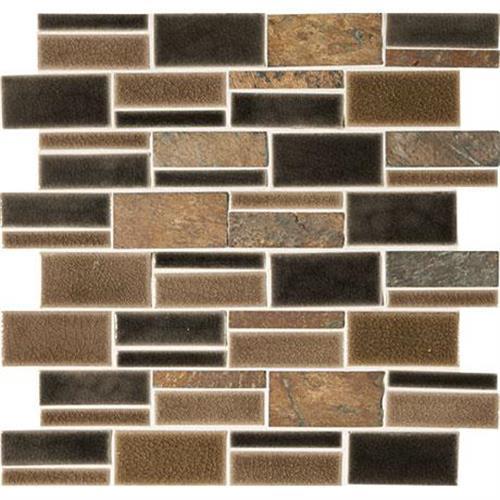 Bark Mosaic (Rectangle 3"Xrandom) - 13X12