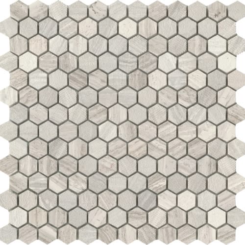 Cream - 1-Inch Hex Mosaic