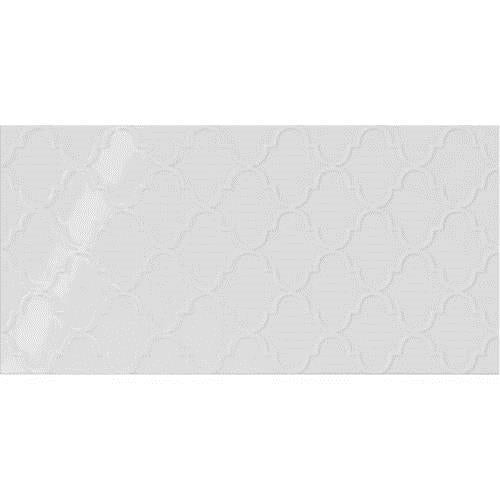 Stylish White Arabesque 12X24