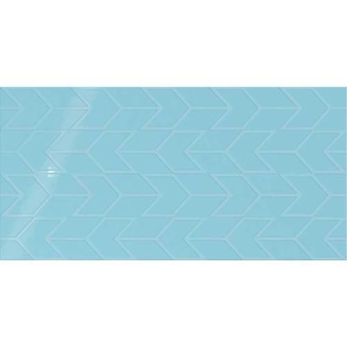 Crisp Blue Chevron 12X24