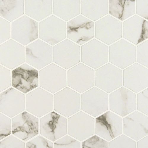 Statuario 2” Hexagon Matte