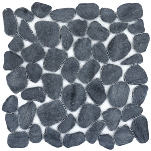 Black 12" X 12" Pebble On Mesh