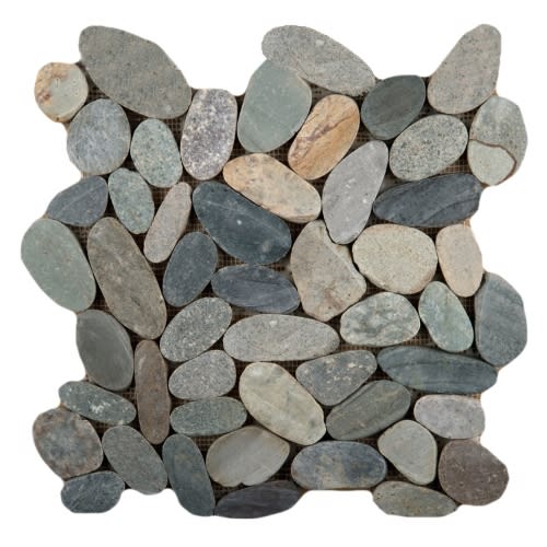 Multi Color 12" X 12" Flat Pebbles